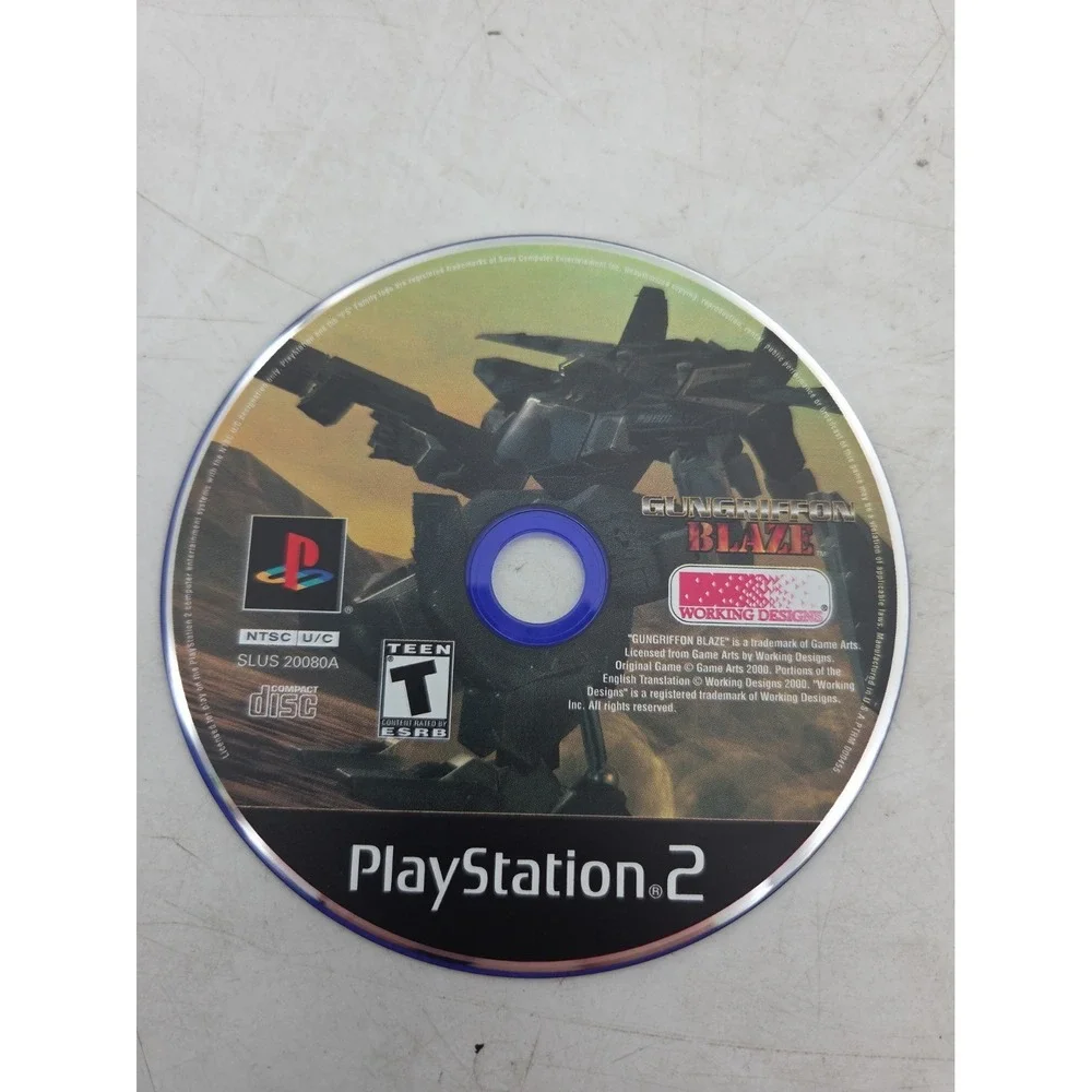 Sony PlayStation 2 PS2 Disc Only Tested GunGriffon Blaze CF S